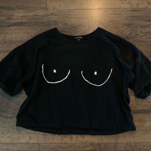 Boobie Cropped Tee Size Small